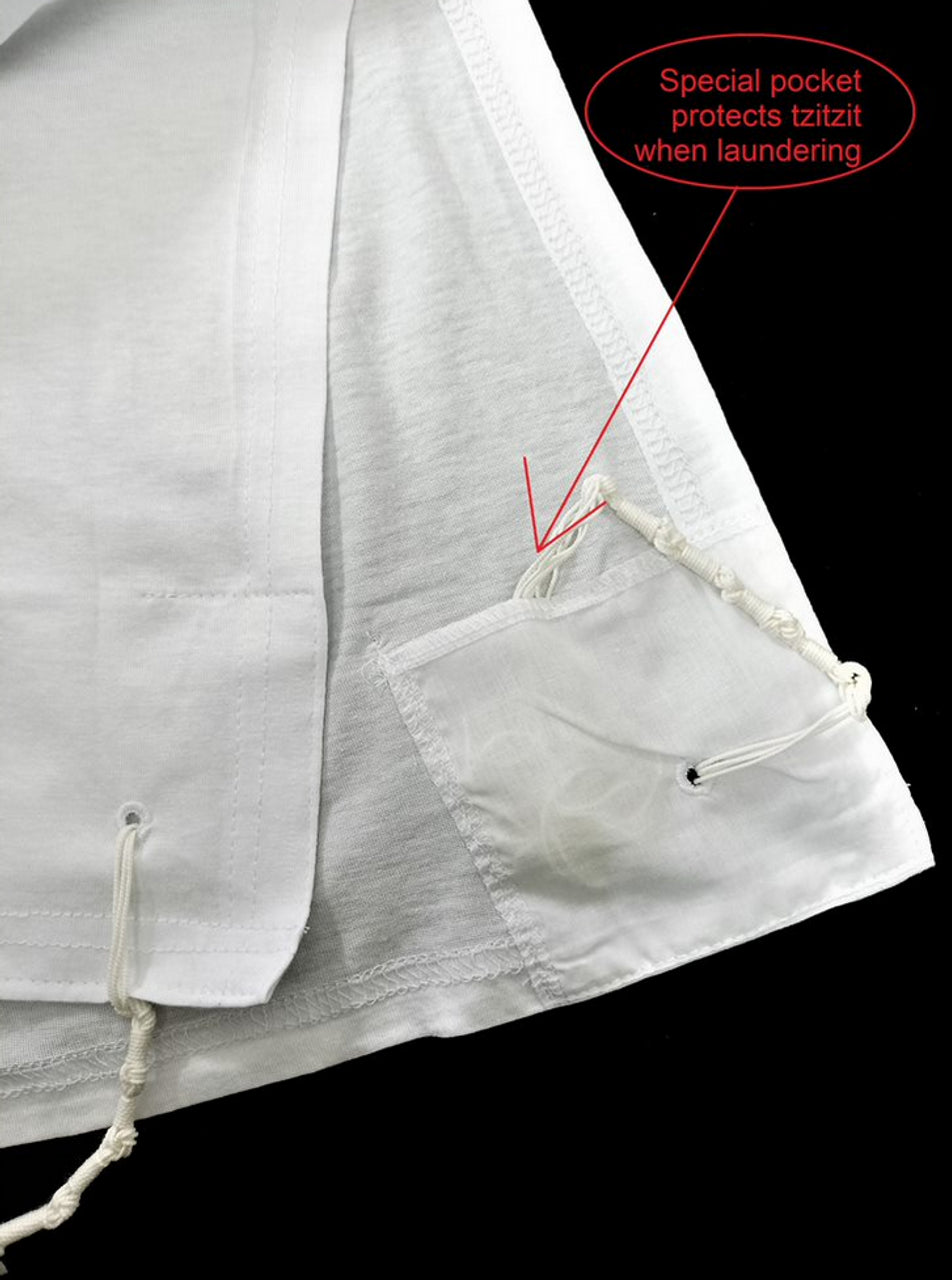 Crew-Neck Undershirt Tzitzit